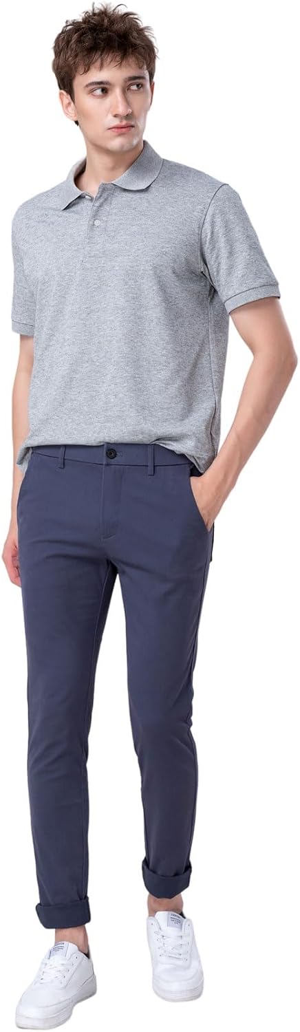Herren Skinny Stretchig Khaki Hose Farbig Hose Slim Fit Slacks Tape - Bild 68 von 68