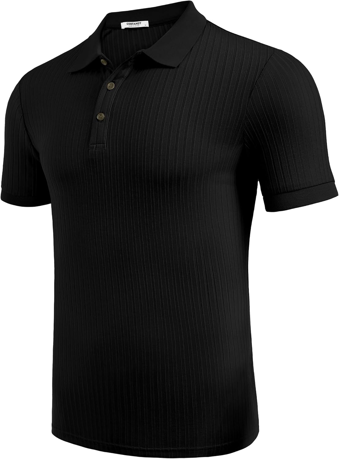Herren Struktur Poloshirts Kurzarm Slim Fit Freizeit Knopf Polo T-Shirt - Bild 38 von 115