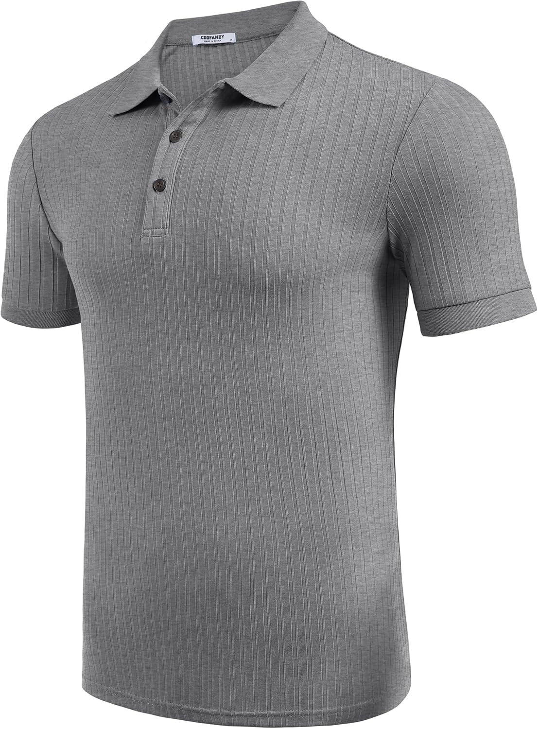 Herren Struktur Poloshirts Kurzarm Slim Fit Freizeit Knopf Polo T-Shirt - Bild 59 von 115