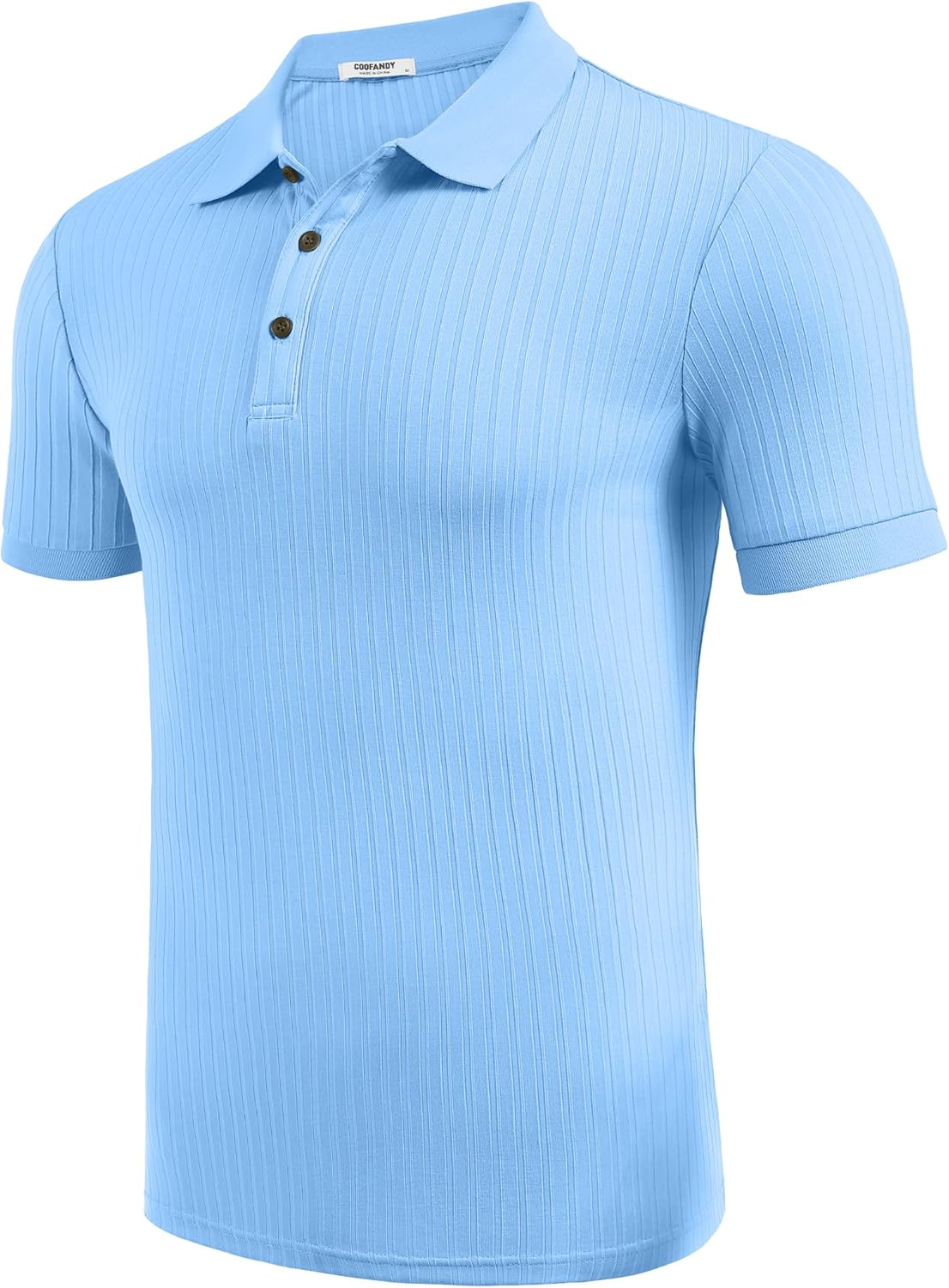 Herren Struktur Poloshirts Kurzarm Slim Fit Freizeit Knopf Polo T-Shirt - Bild 80 von 115