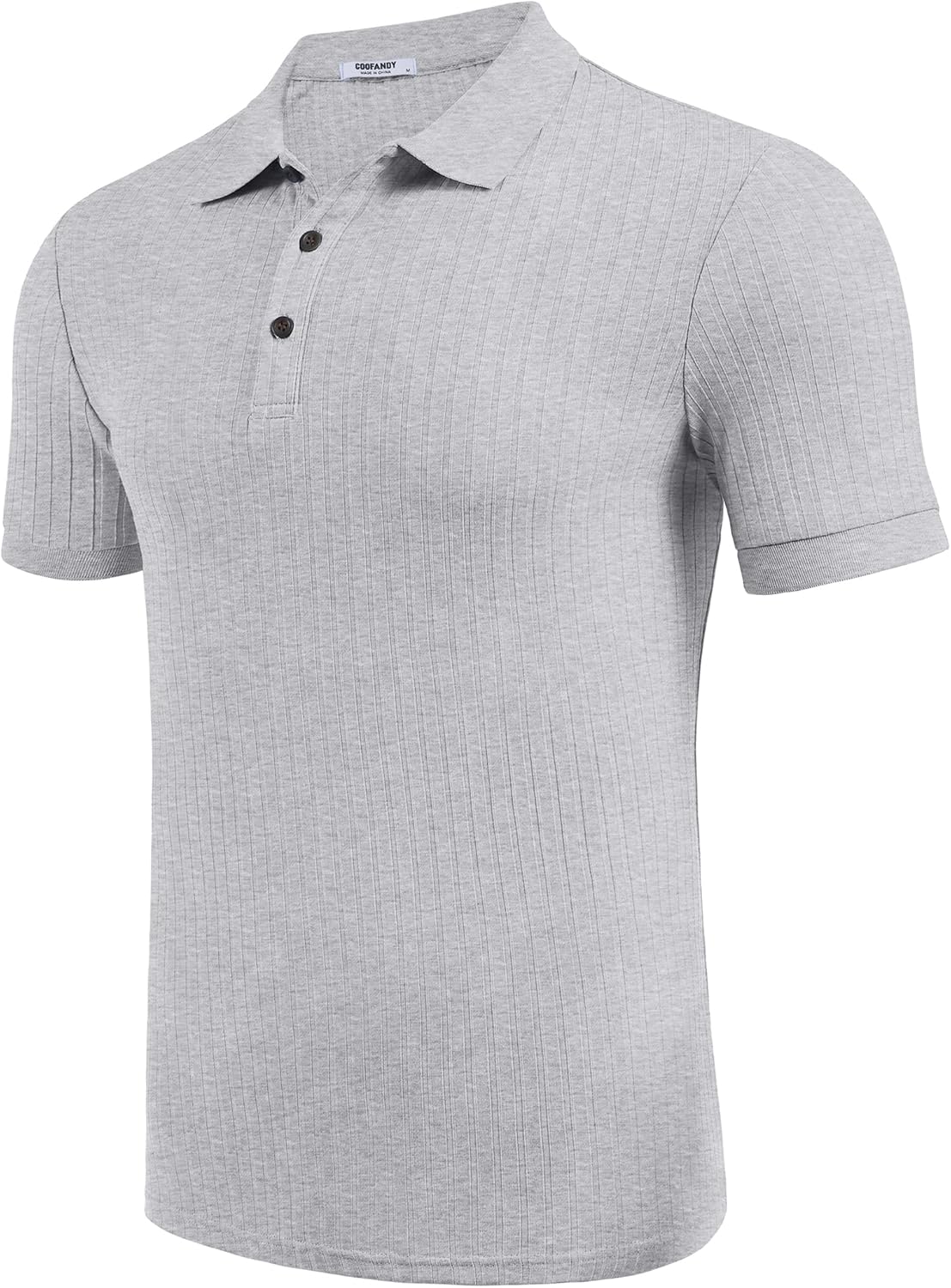 Herren Struktur Poloshirts Kurzarm Slim Fit Freizeit Knopf Polo T-Shirt - Bild 94 von 115