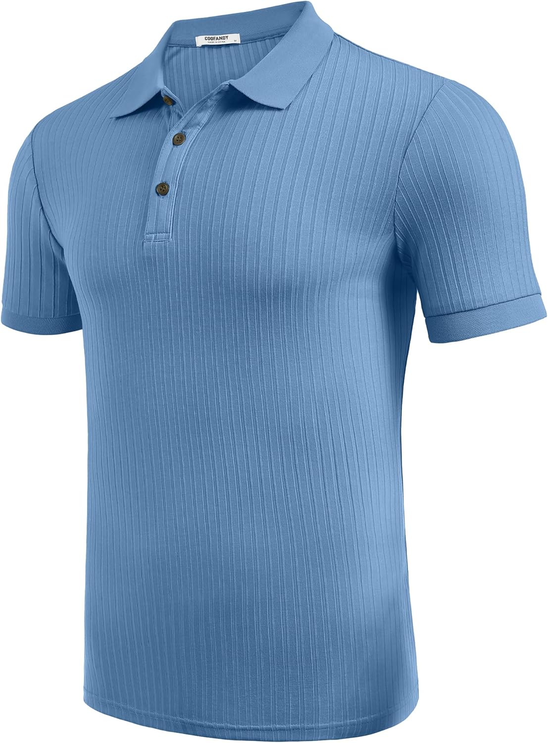 Herren Struktur Poloshirts Kurzarm Slim Fit Freizeit Knopf Polo T-Shirt - Bild 101 von 115