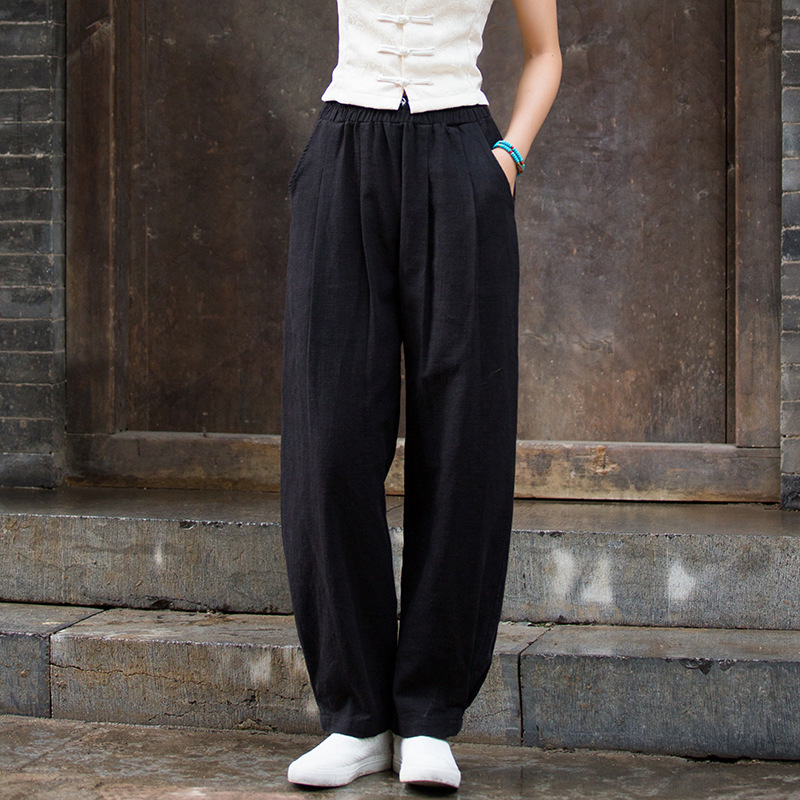 Cotton linen Loose Pants Summer Womens Linen Lantern Pants Casual Pants - Picture 19 of 28