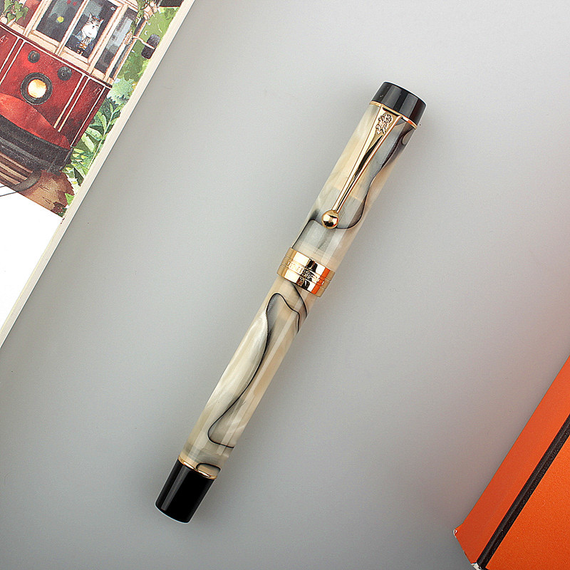 Venta Caliente Fuente de Resina Acrílica Celuloide Jinhao con Clip Dorado Plumín F Pluma de Tinta - Imagen 23 de 24