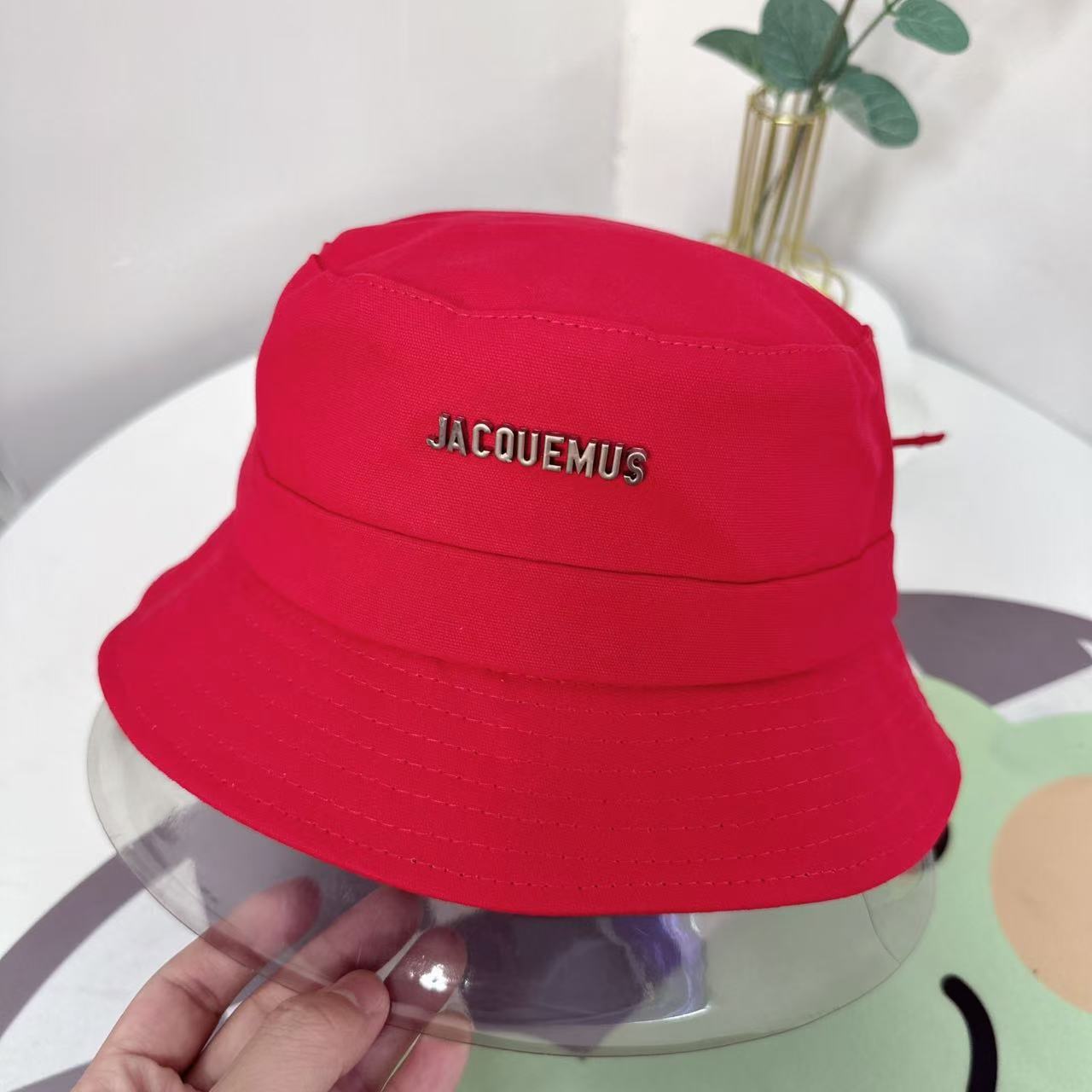 Neuf Jacquemus petit chapeau bord collections pêcheur chapeau sangle cordon chapeau soleil