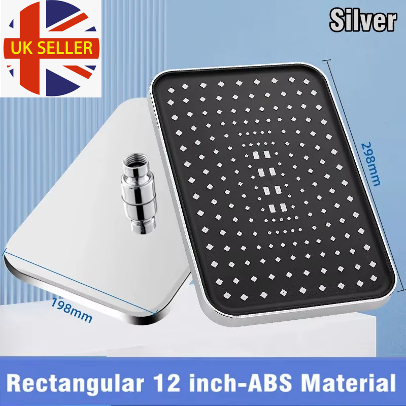 New 12 Inch High Pressure Top Spray Rain Shower Head Larger Flow Supercharge Rai