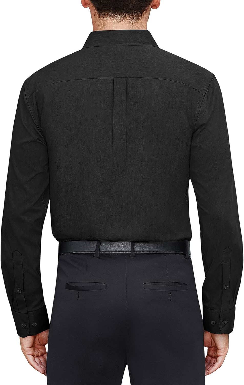 Men's Dress Shirts Stretch Stain Shield Long Sleeve Solid Formal Shirt - Bild 26 von 50