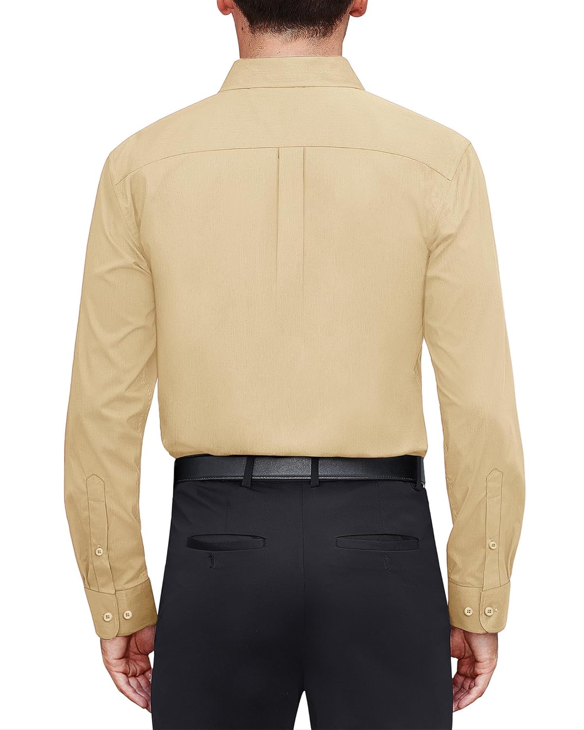 Men's Dress Shirts Stretch Stain Shield Long Sleeve Solid Formal Shirt - Bild 35 von 50