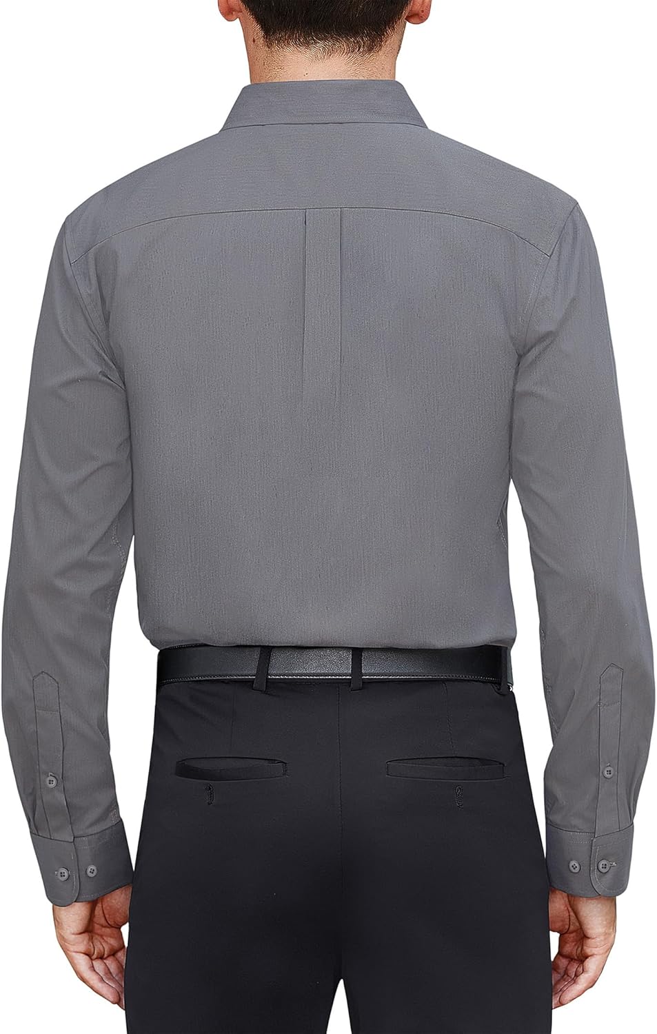 Men's Dress Shirts Stretch Stain Shield Long Sleeve Solid Formal Shirt - Bild 38 von 50
