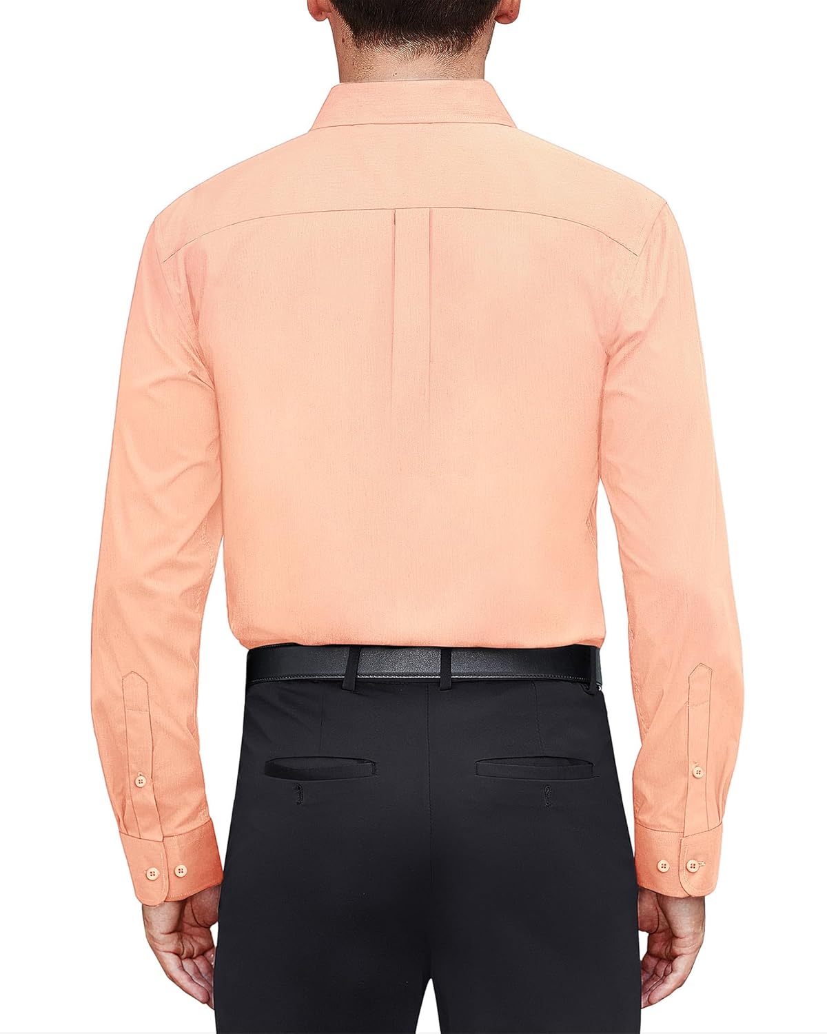 Men's Dress Shirts Stretch Stain Shield Long Sleeve Solid Formal Shirt - Bild 43 von 50