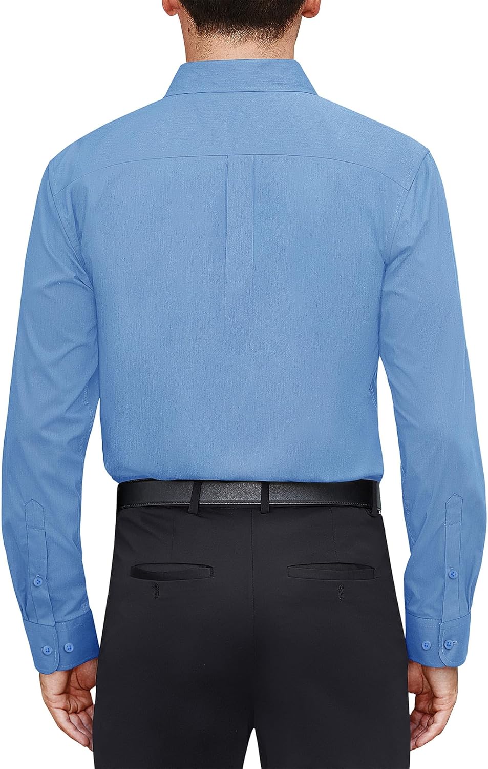 Men's Dress Shirts Stretch Stain Shield Long Sleeve Solid Formal Shirt - Bild 46 von 50
