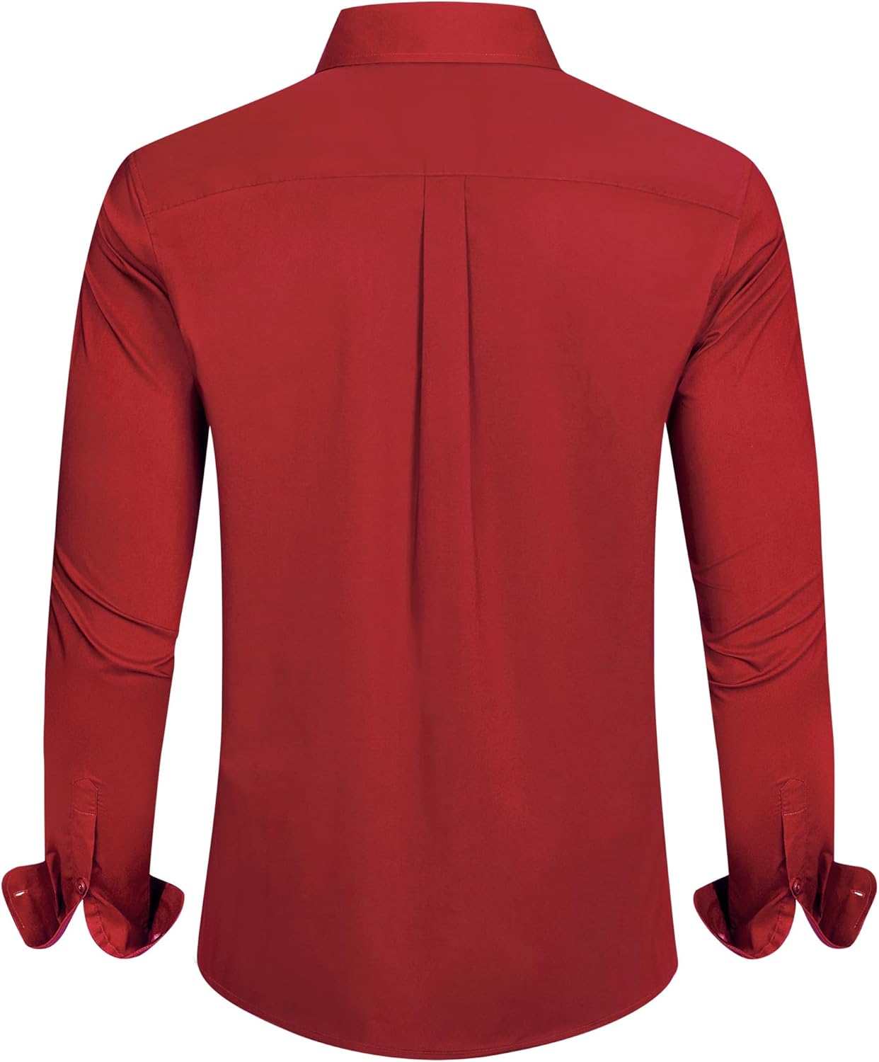 Men's Dress Shirts Stretch Stain Shield Long Sleeve Solid Formal Shirt - Bild 50 von 50