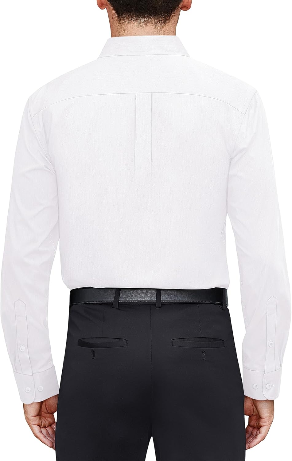 Men's Dress Shirts Stretch Stain Shield Long Sleeve Solid Formal Shirt - Bild 29 von 50