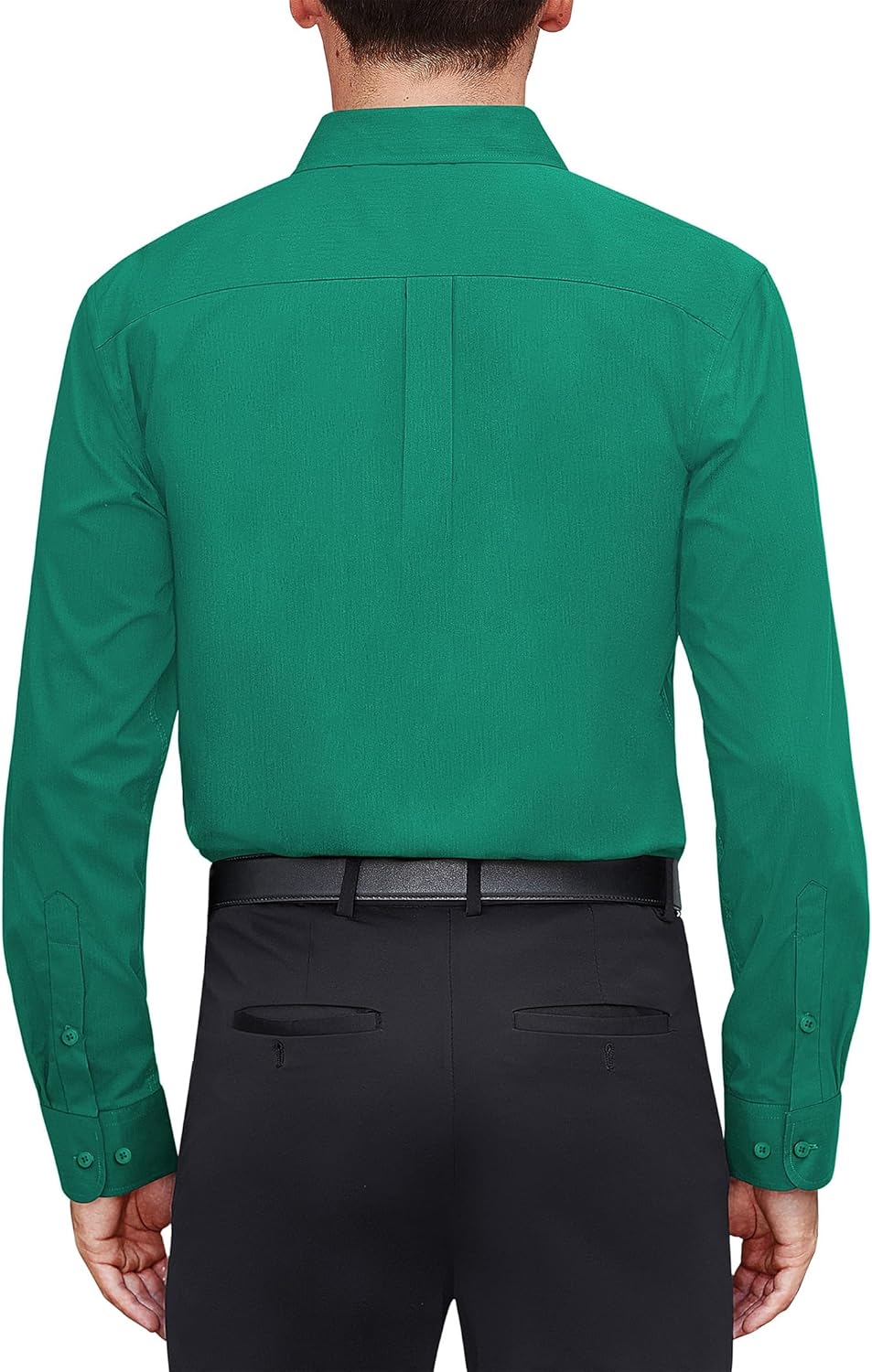 Men's Dress Shirts Stretch Stain Shield Long Sleeve Solid Formal Shirt - Bild 30 von 50