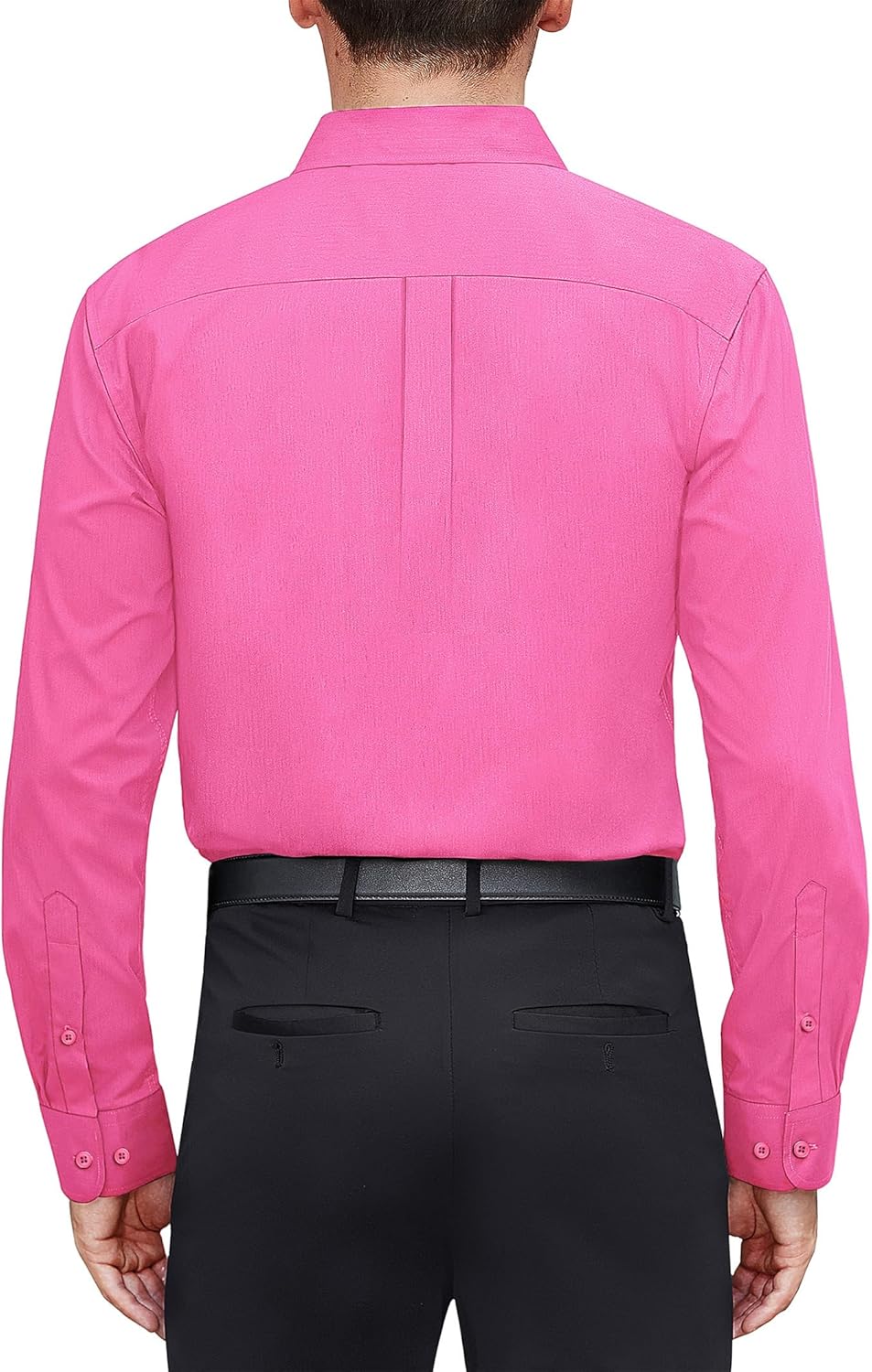 Men's Dress Shirts Stretch Stain Shield Long Sleeve Solid Formal Shirt - Bild 32 von 50