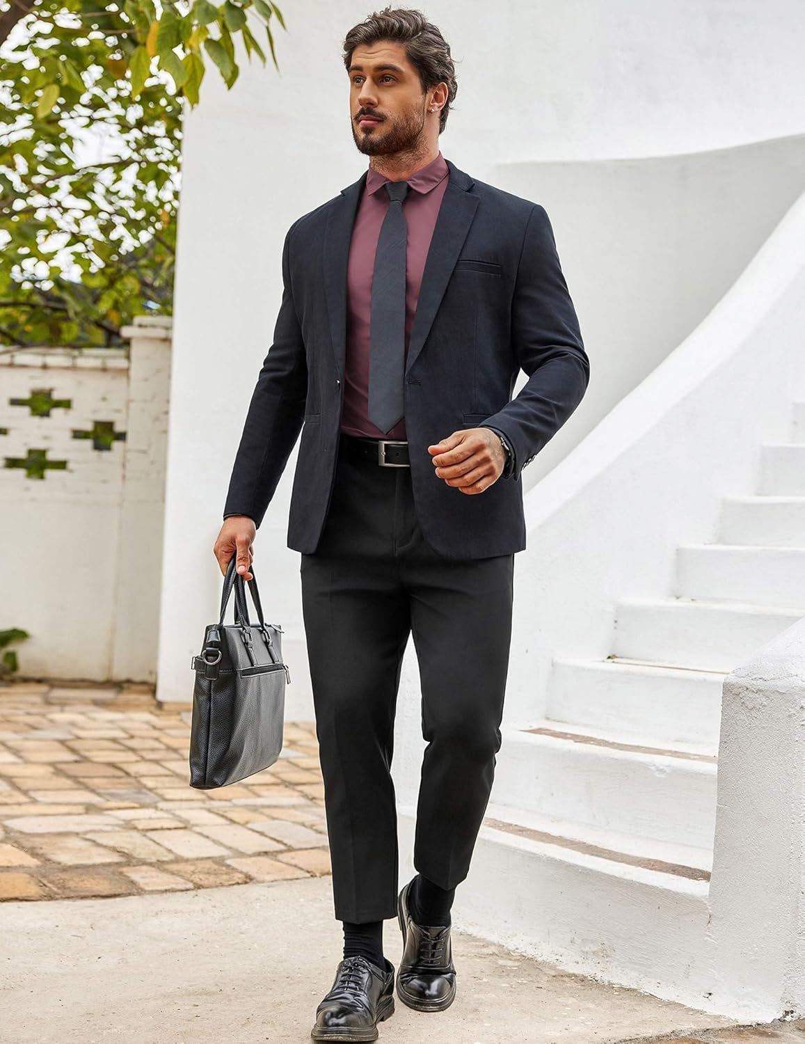 Herren Muscle Fit Oberhemden faltenfrei Langarm Freizeit Button Down Hemden - Bild 85 von 100