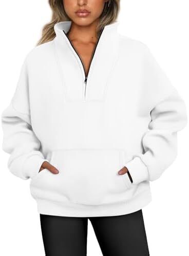 Y2K Oversized Hoodies �C Quarter & Half Zip Sweatshirts for Spring Fall - Picture 33 of 33