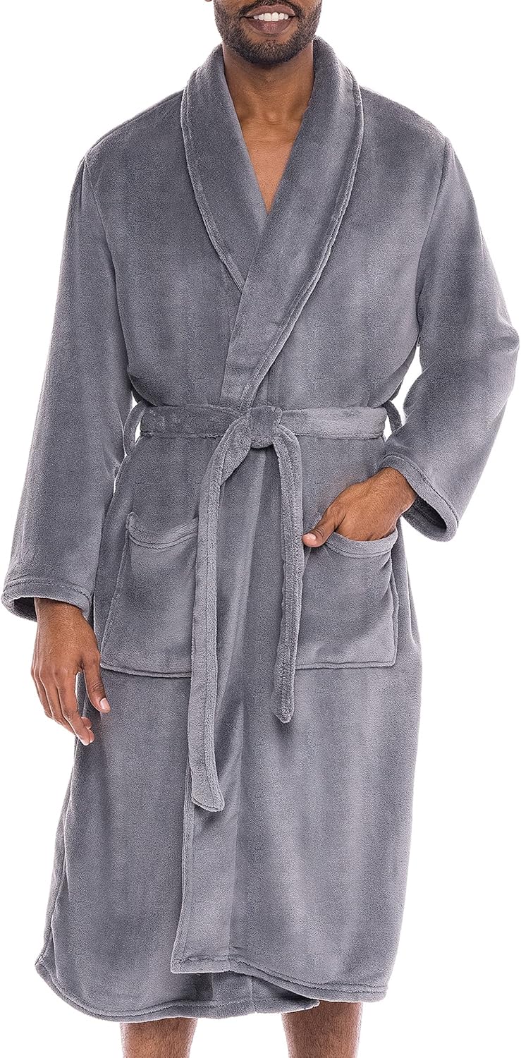 Mens Robe Plush, Mens Bath Robes for Men, Men's Robe Plush, Men's Bathrobes - Picture 24 of 40