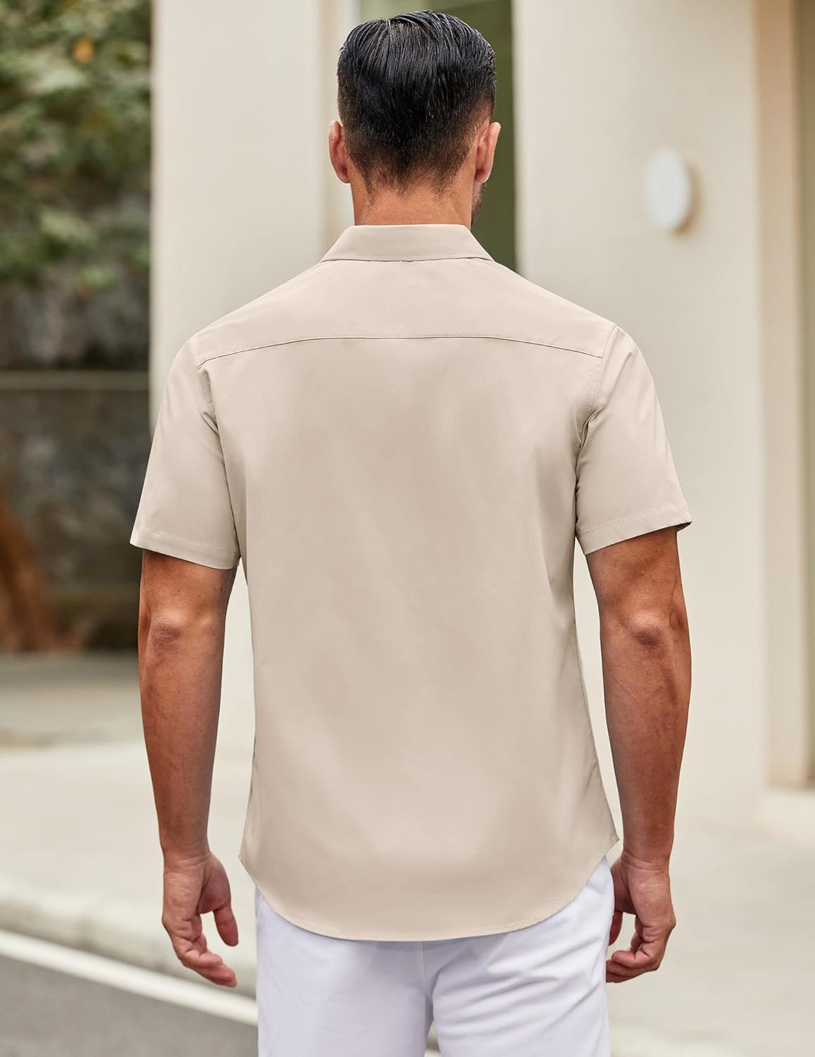 Mens Short Sleeve Casual Button Down Shirts Summer Untucked Dress Shirts - Picture 30 of 154