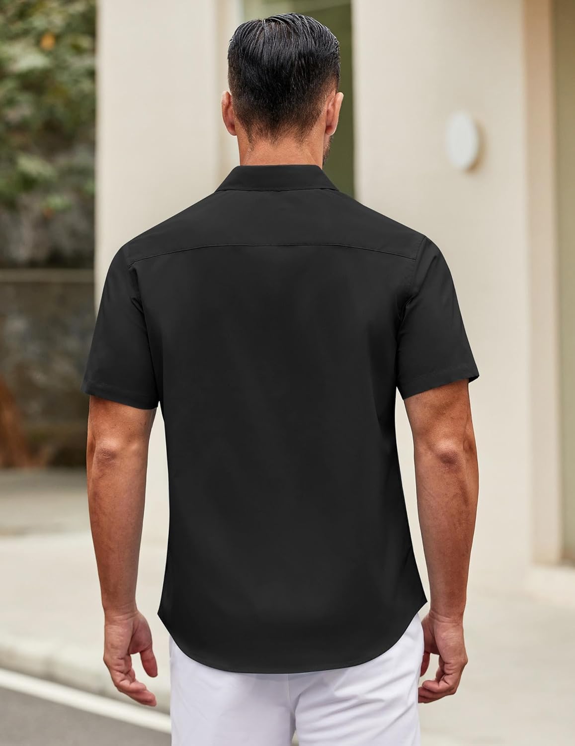 Mens Short Sleeve Casual Button Down Shirts Summer Untucked Dress Shirts - Picture 34 of 154