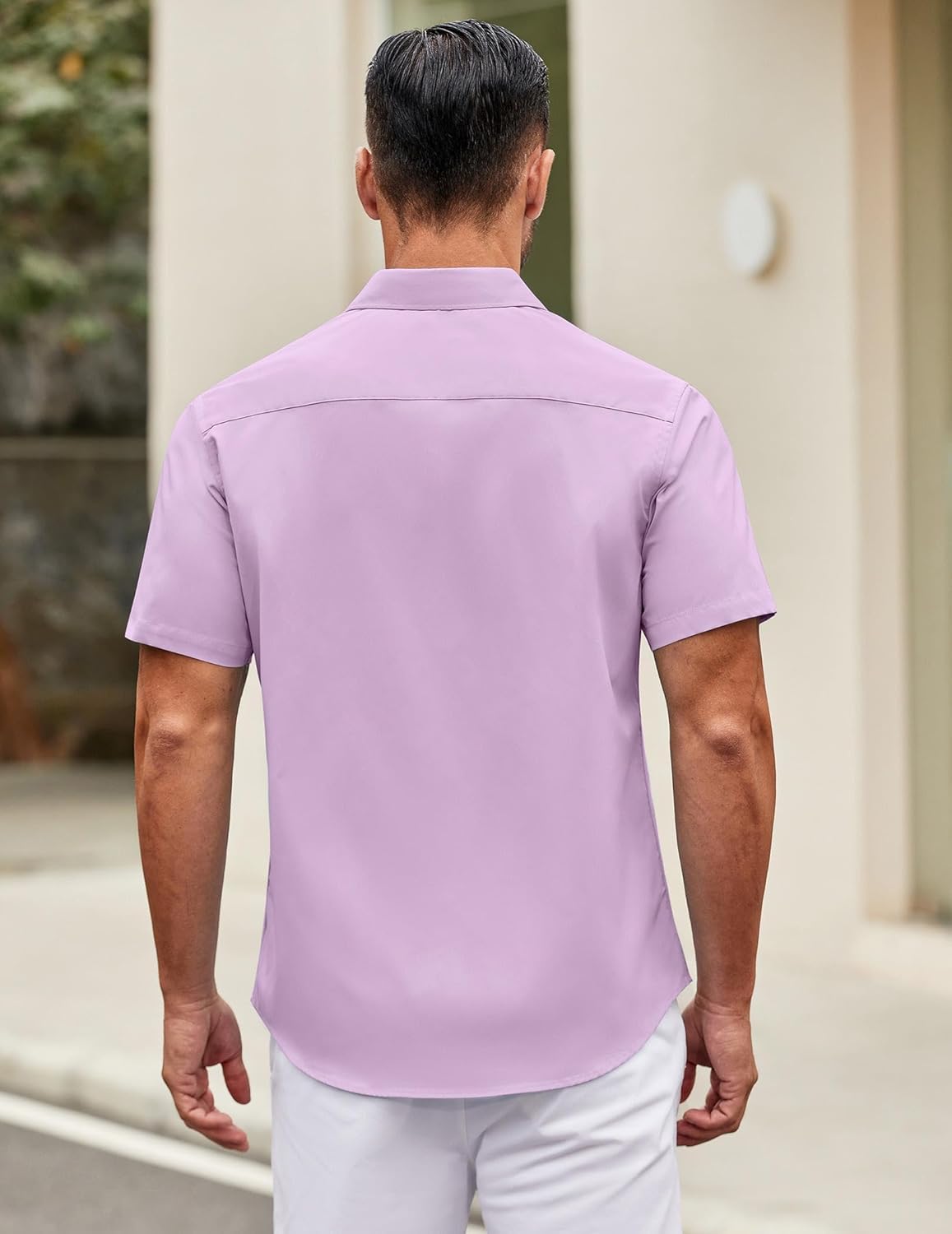 Mens Short Sleeve Casual Button Down Shirts Summer Untucked Dress Shirts - Picture 38 of 154