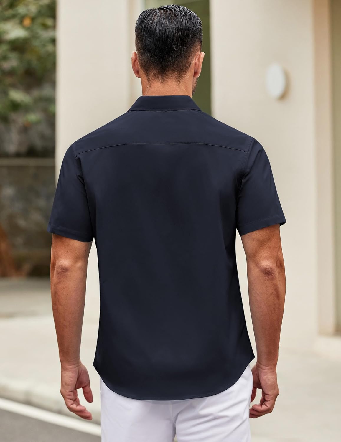 Mens Short Sleeve Casual Button Down Shirts Summer Untucked Dress Shirts - Picture 54 of 154