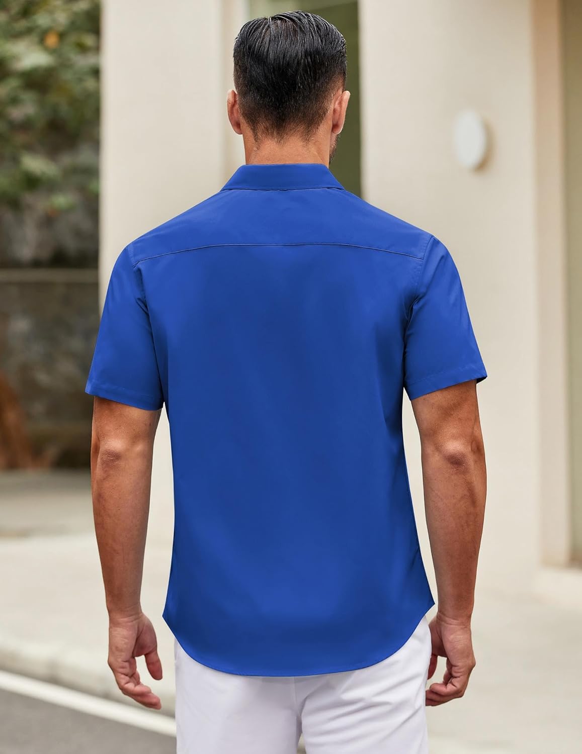 Mens Short Sleeve Casual Button Down Shirts Summer Untucked Dress Shirts - Picture 58 of 154