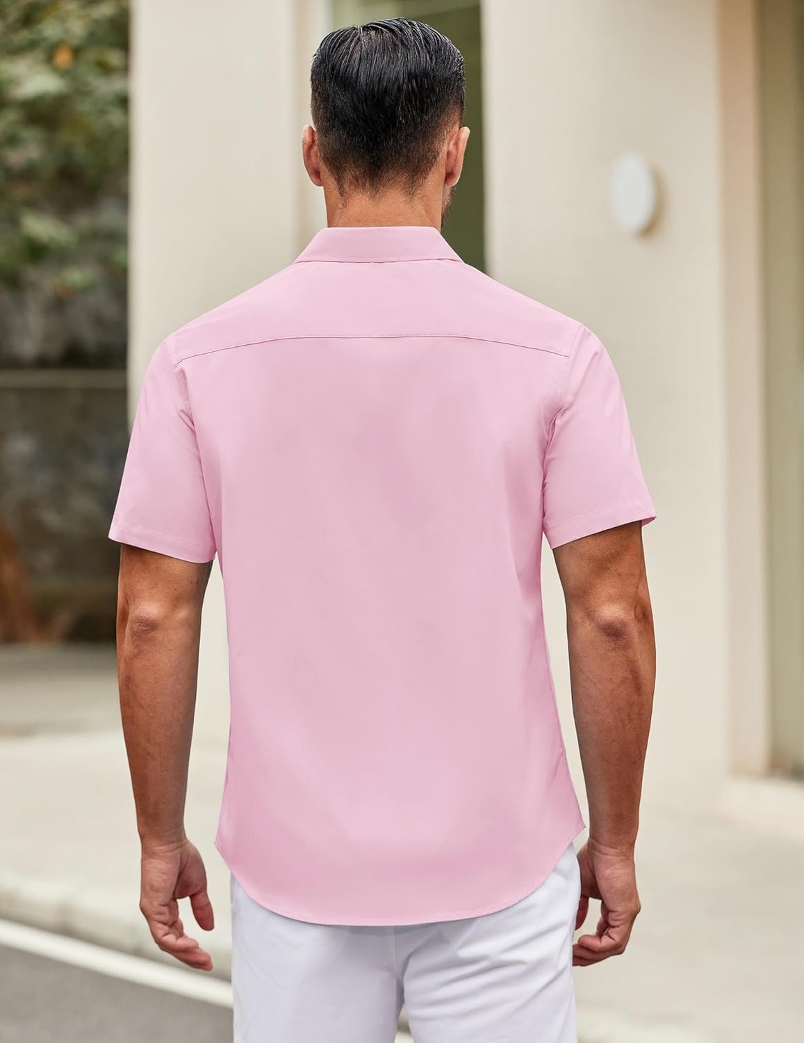 Mens Short Sleeve Casual Button Down Shirts Summer Untucked Dress Shirts - Picture 62 of 154