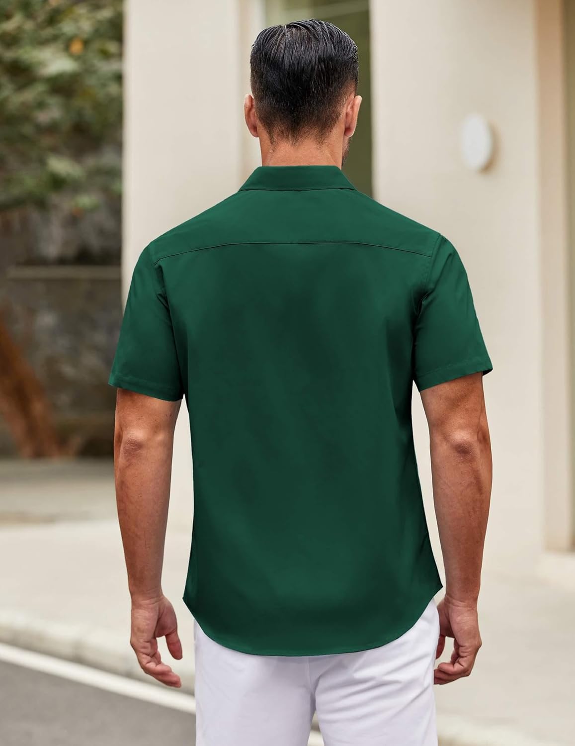 Mens Short Sleeve Casual Button Down Shirts Summer Untucked Dress Shirts - Picture 66 of 154