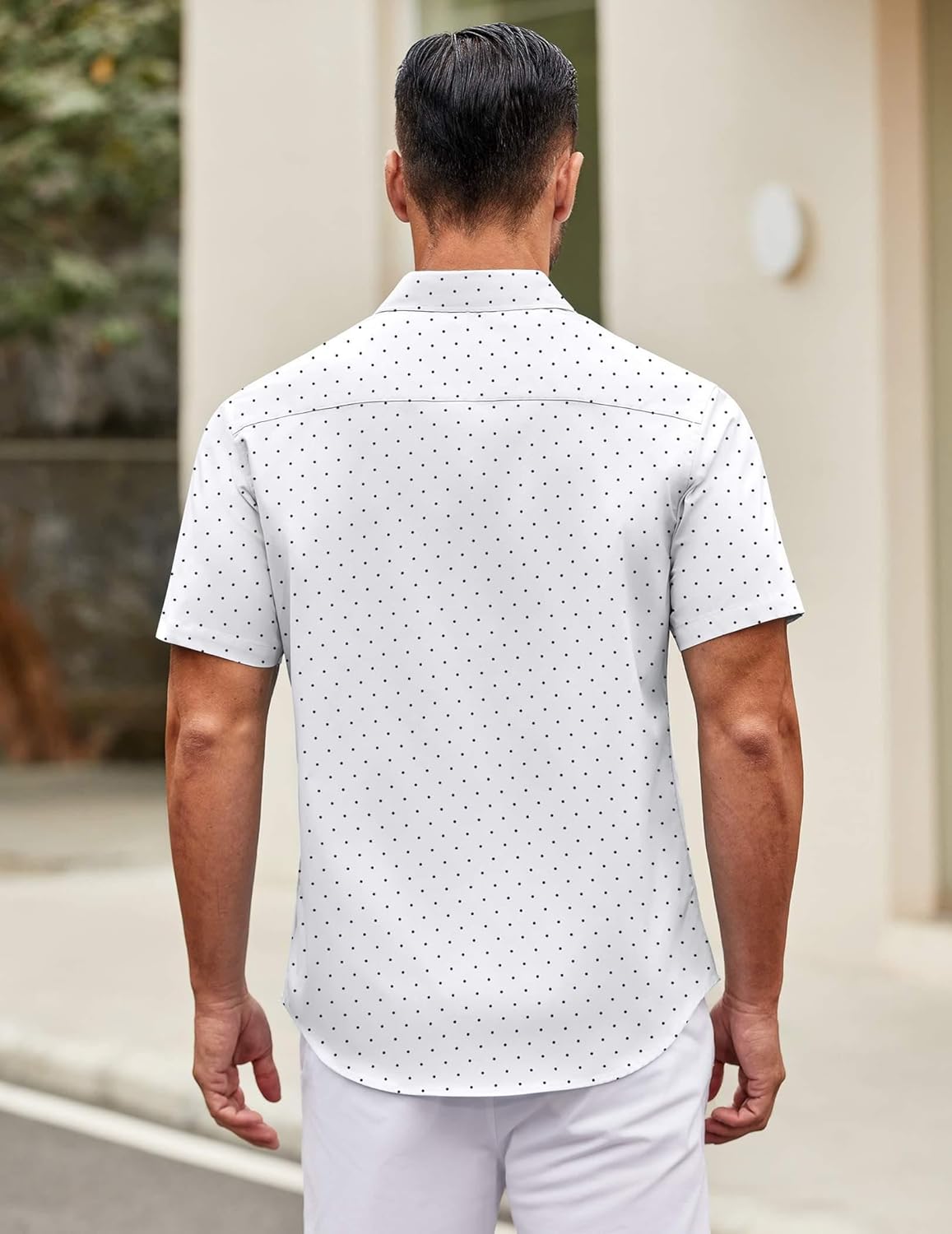 Mens Short Sleeve Casual Button Down Shirts Summer Untucked Dress Shirts - Picture 78 of 154