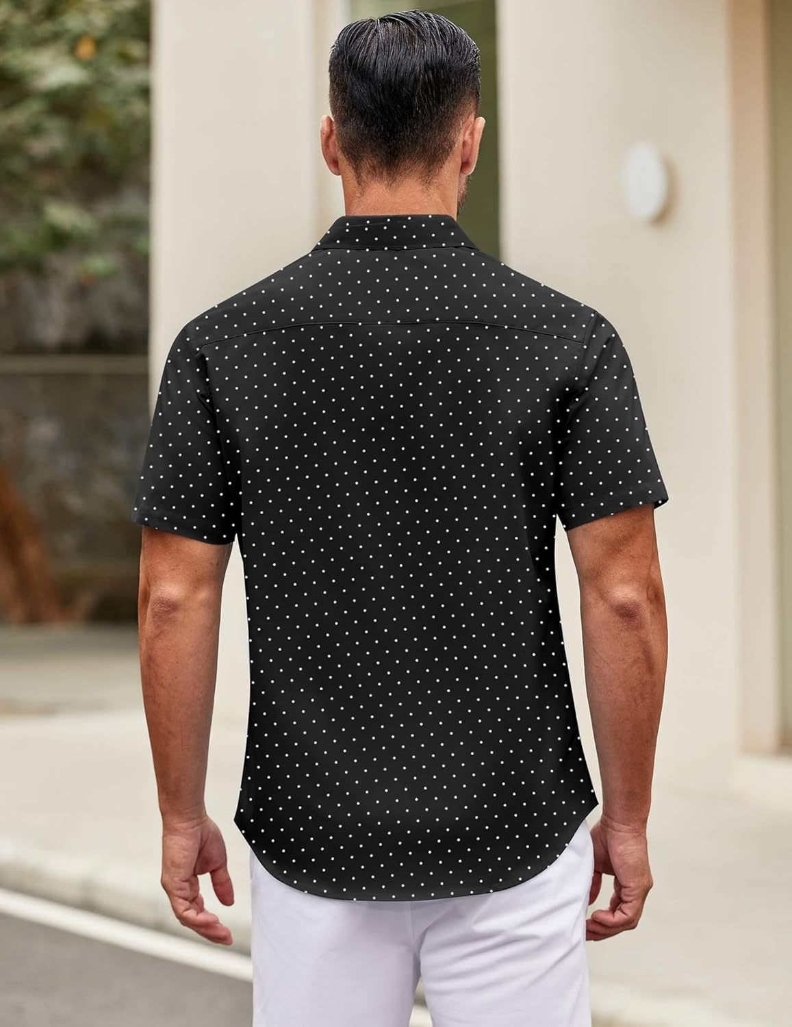 Mens Short Sleeve Casual Button Down Shirts Summer Untucked Dress Shirts - Picture 90 of 154