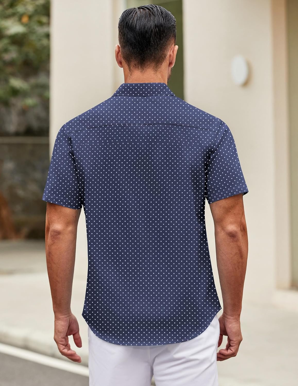 Mens Short Sleeve Casual Button Down Shirts Summer Untucked Dress Shirts - Picture 94 of 154