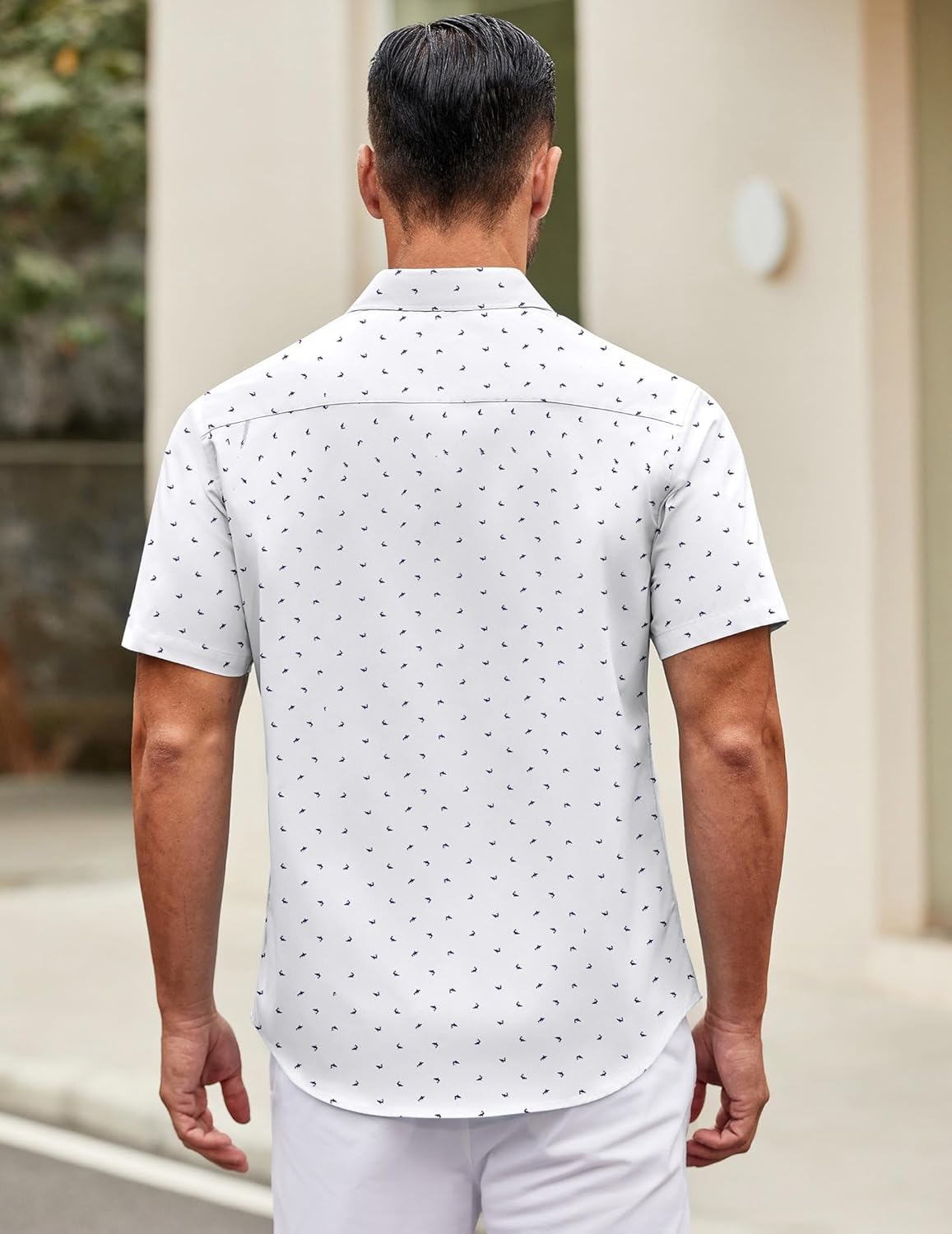 Mens Short Sleeve Casual Button Down Shirts Summer Untucked Dress Shirts - Picture 114 of 154