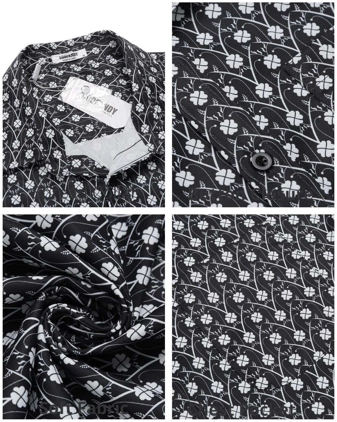 Mens Short Sleeve Casual Button Down Shirts Summer Untucked Dress Shirts - Picture 118 of 154