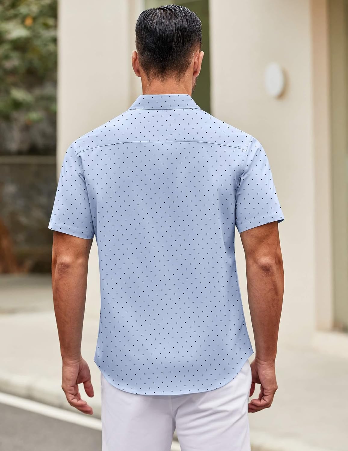 Mens Short Sleeve Casual Button Down Shirts Summer Untucked Dress Shirts - Picture 130 of 154