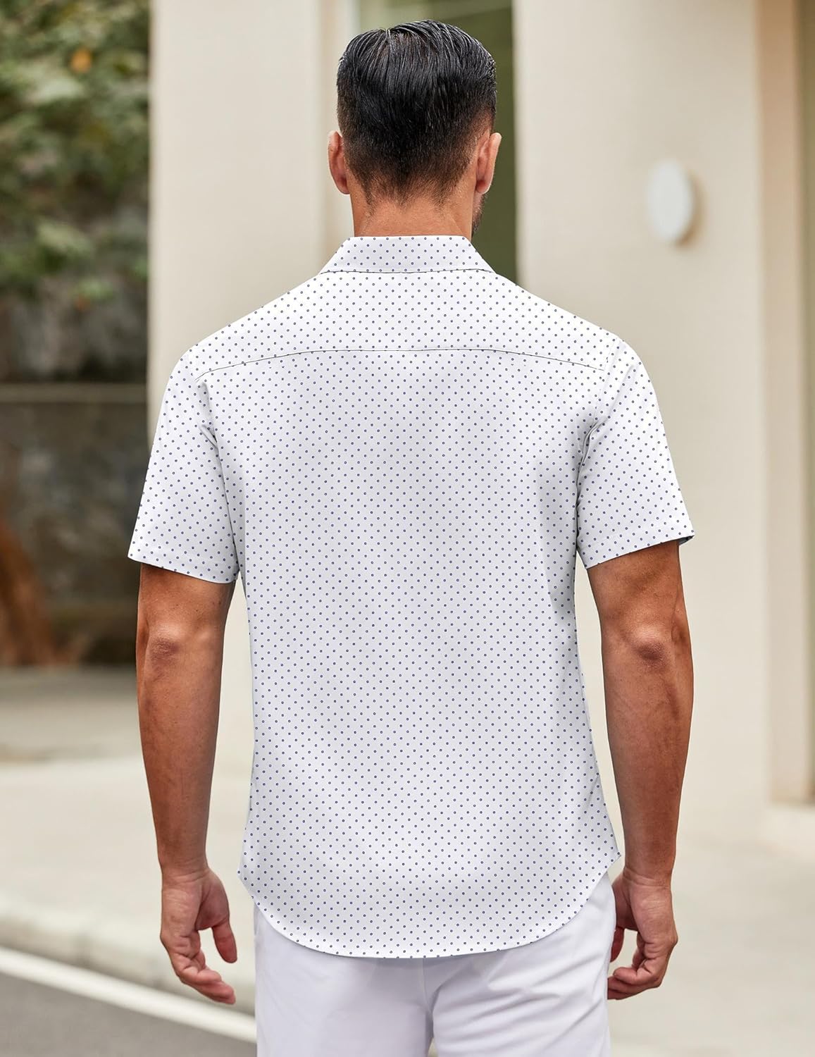 Mens Short Sleeve Casual Button Down Shirts Summer Untucked Dress Shirts - Picture 134 of 154