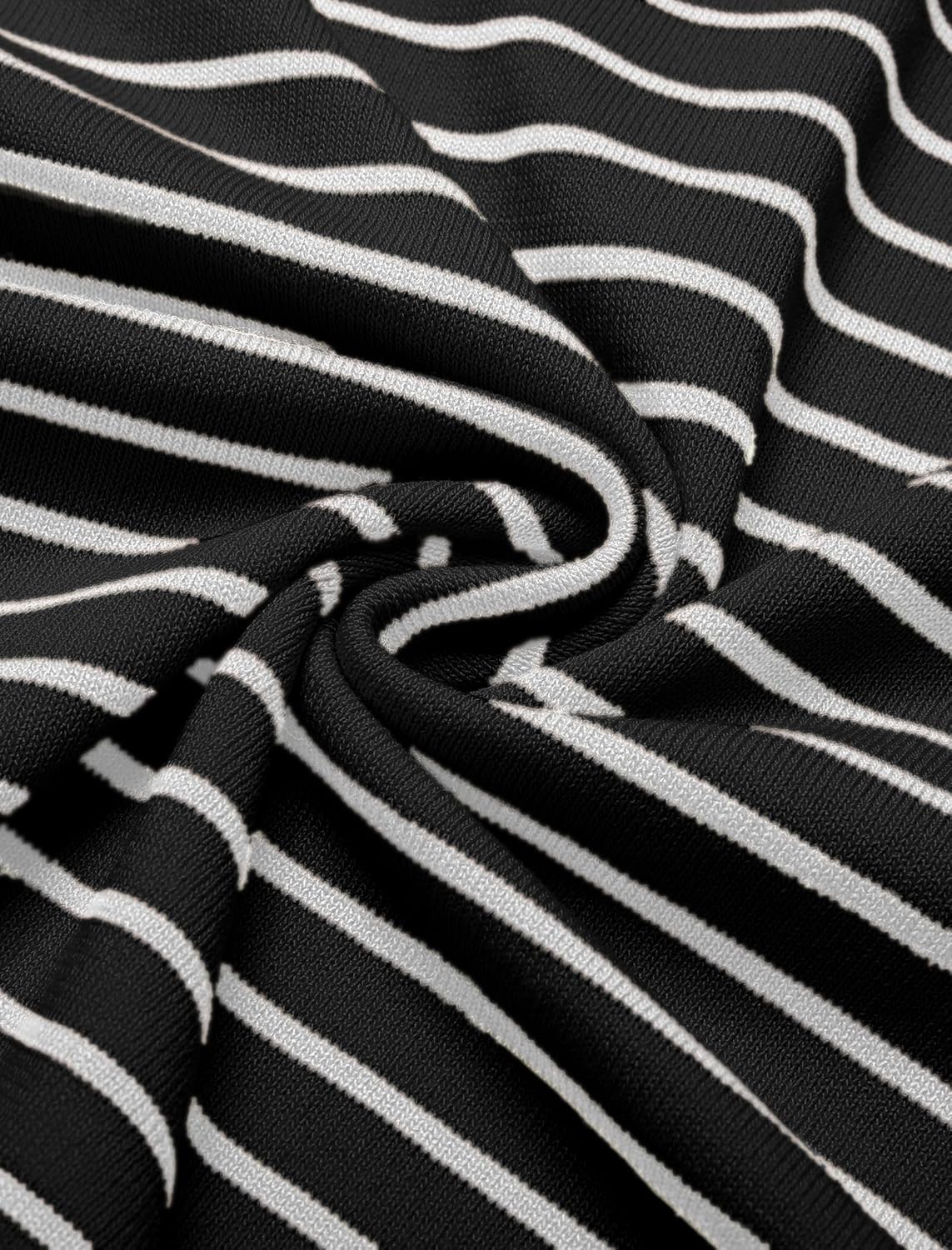 Men's Knit Polo Shirts Short Sleeve Striped Golf Polo Shirts Casual T Shirt - Imagen 82 de 128