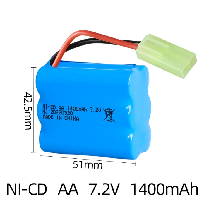 7.2V 1400mAh Ni-Cd AA Rechargeable Battery Pack Mini Tamiya Plug For Rc Toys Car - Picture 16 of 16