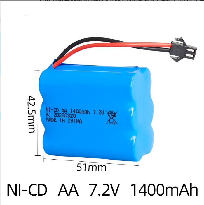 7.2V 1400mAh Ni-Cd AA Rechargeable Battery Pack Mini Tamiya Plug For Rc Toys Car - Picture 11 of 16