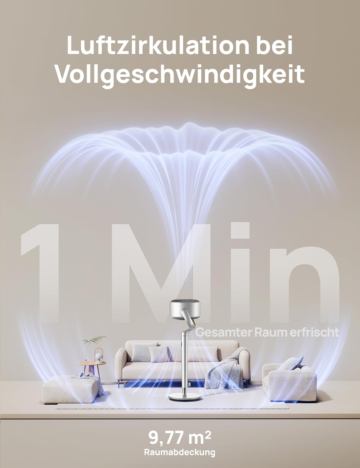 Dreo Smart Standventilator mit RGB Light, 120° +120° Oszillierender Ventilator - Bild 13 von 23