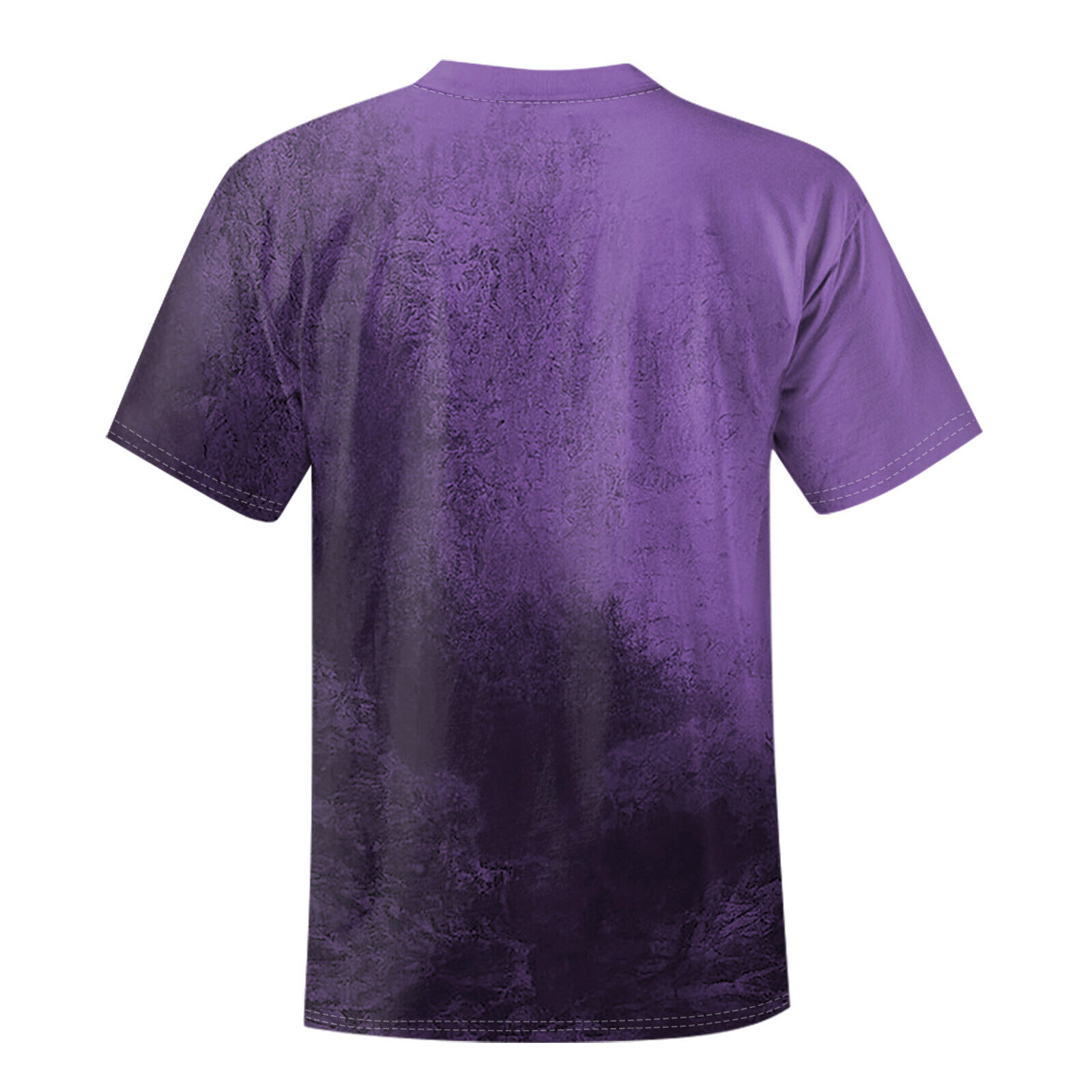 Herren Farbverlauf bedruckte T-Shirts Straße Freizeit Farbblockierung Kurzarm Tops - Bild 19 von 20