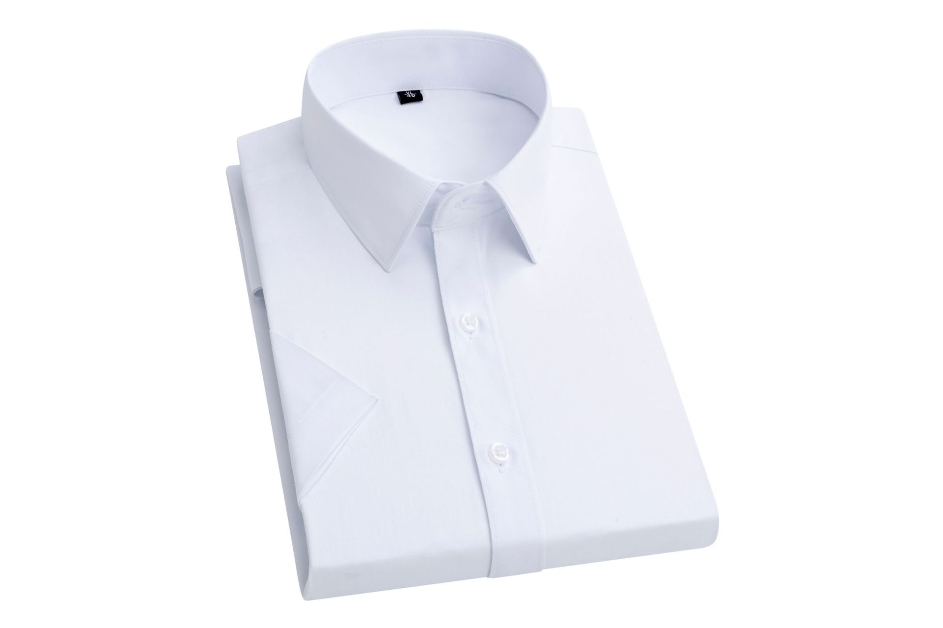 Summer Short Sleeved Shirt Mens White Business Shirt Formal Dress Work T Shirts - Bild 25 von 32
