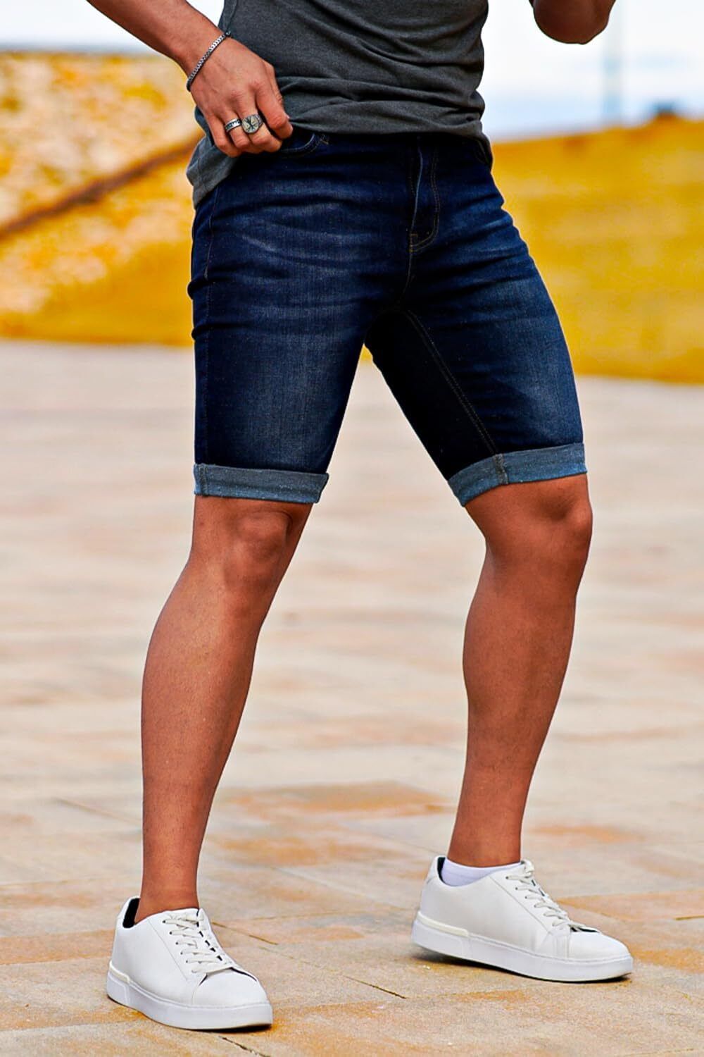 Men's Denim Shorts Slim Fit Stretch Short Jeans,Breathable,Easy Care,comfortable - Bild 31 von 49