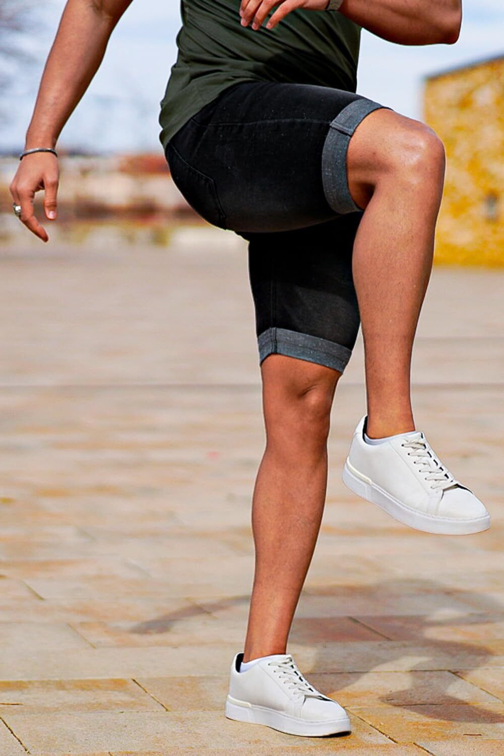 Men's Denim Shorts Slim Fit Stretch Short Jeans,Breathable,Easy Care,comfortable - Bild 42 von 49