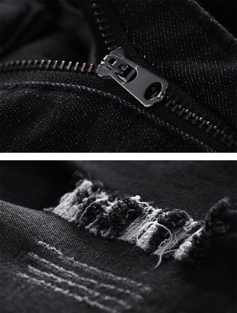 Men's Casual Denim Shorts Classic Fit Ripped Distressed Summer Jeans Shorts - Picture 35 of 36