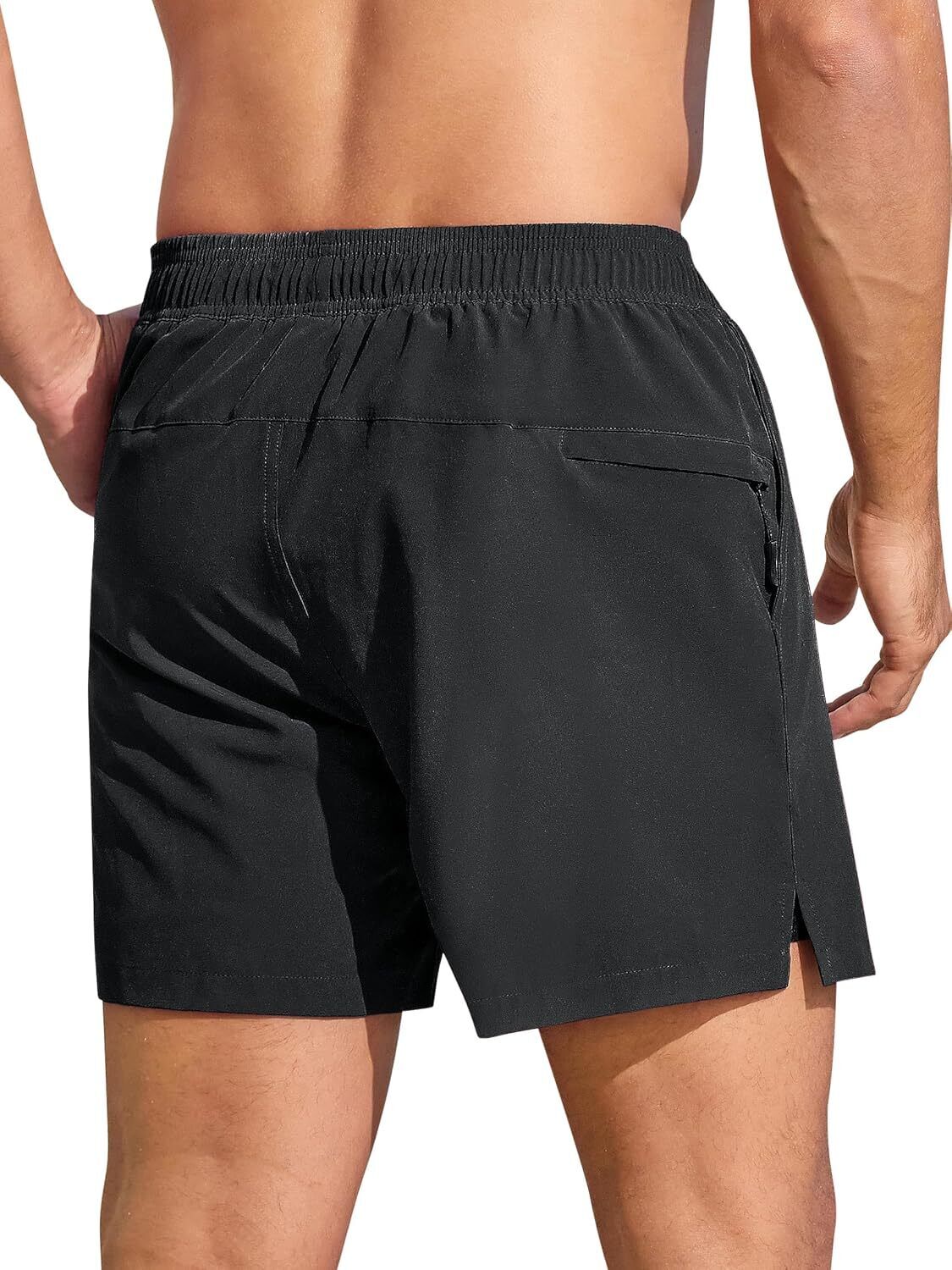 Men's Swim Trunks Quick-Dry 6-Inch Shorts with Compression Liner Zipper Pockets - Picture 60 of 64