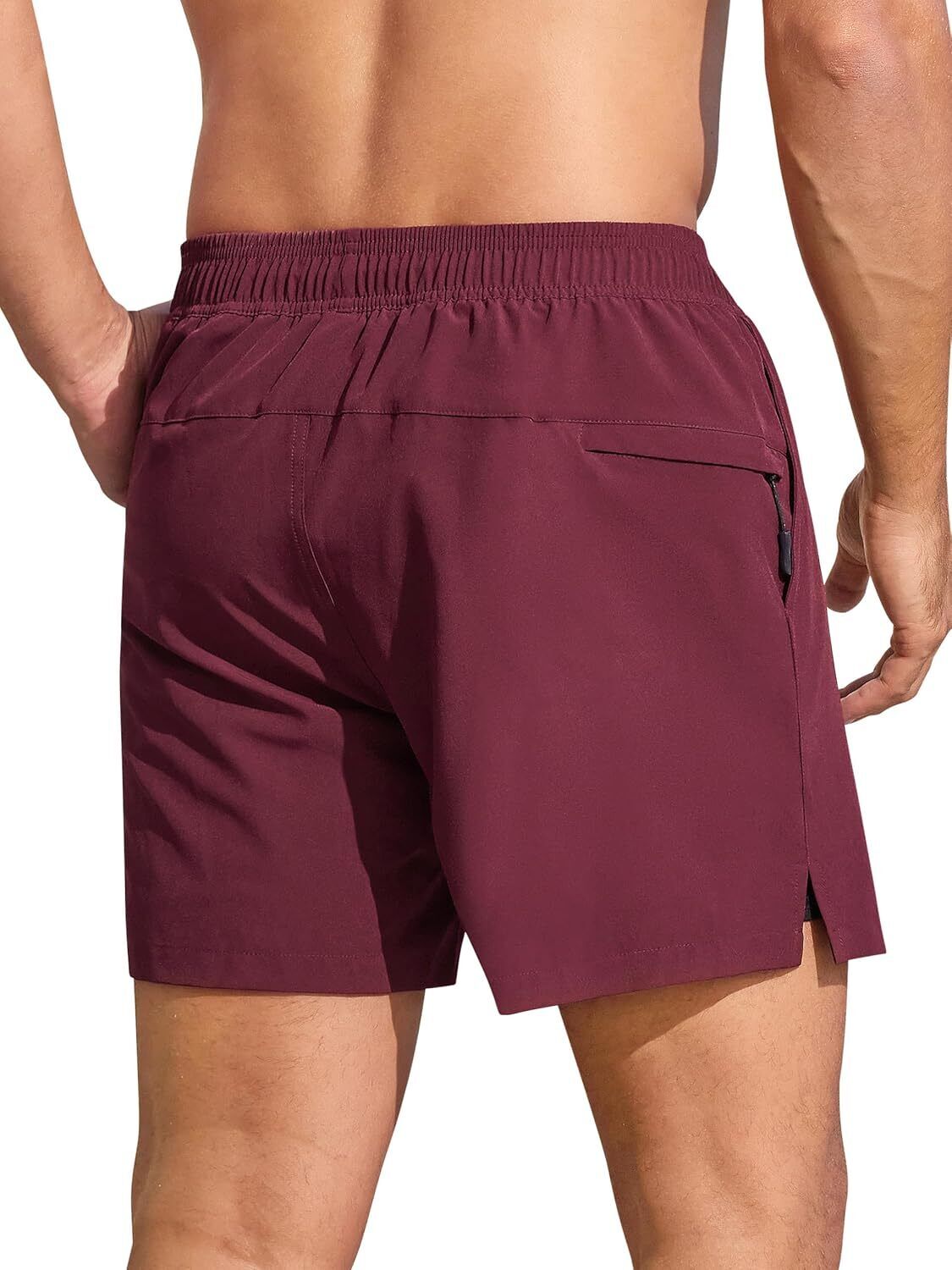 Men's Swim Trunks Quick-Dry 6-Inch Shorts with Compression Liner Zipper Pockets - Picture 63 of 64