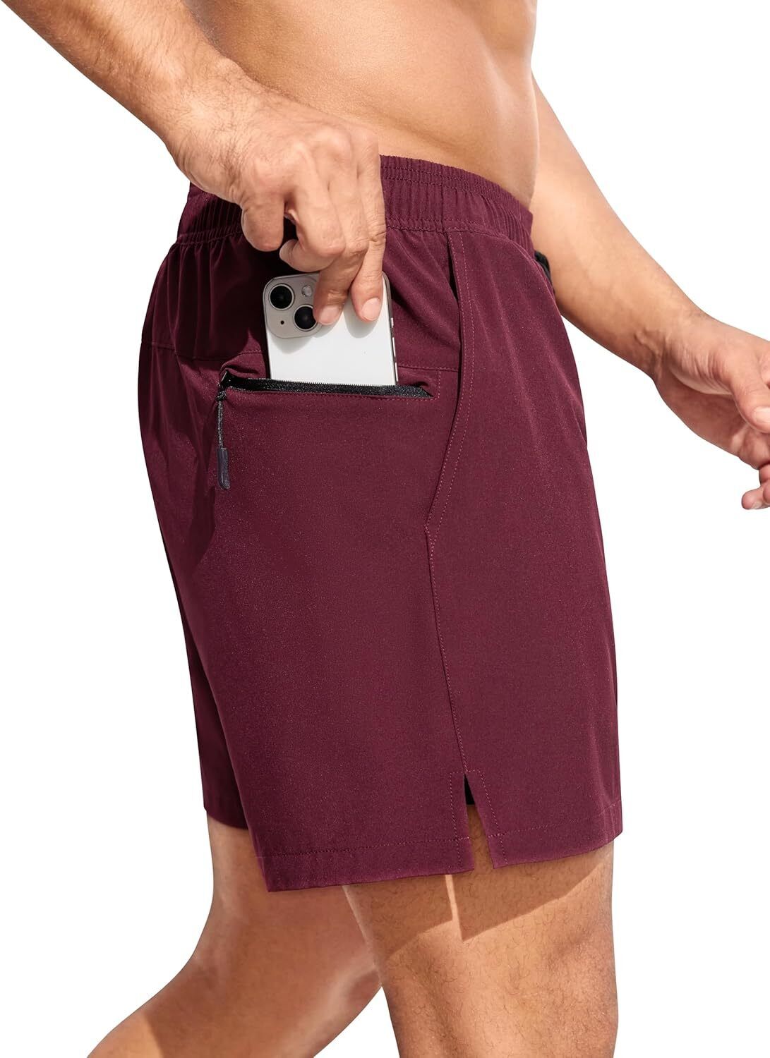 Men's Swim Trunks Quick-Dry 6-Inch Shorts with Compression Liner Zipper Pockets - Picture 64 of 64