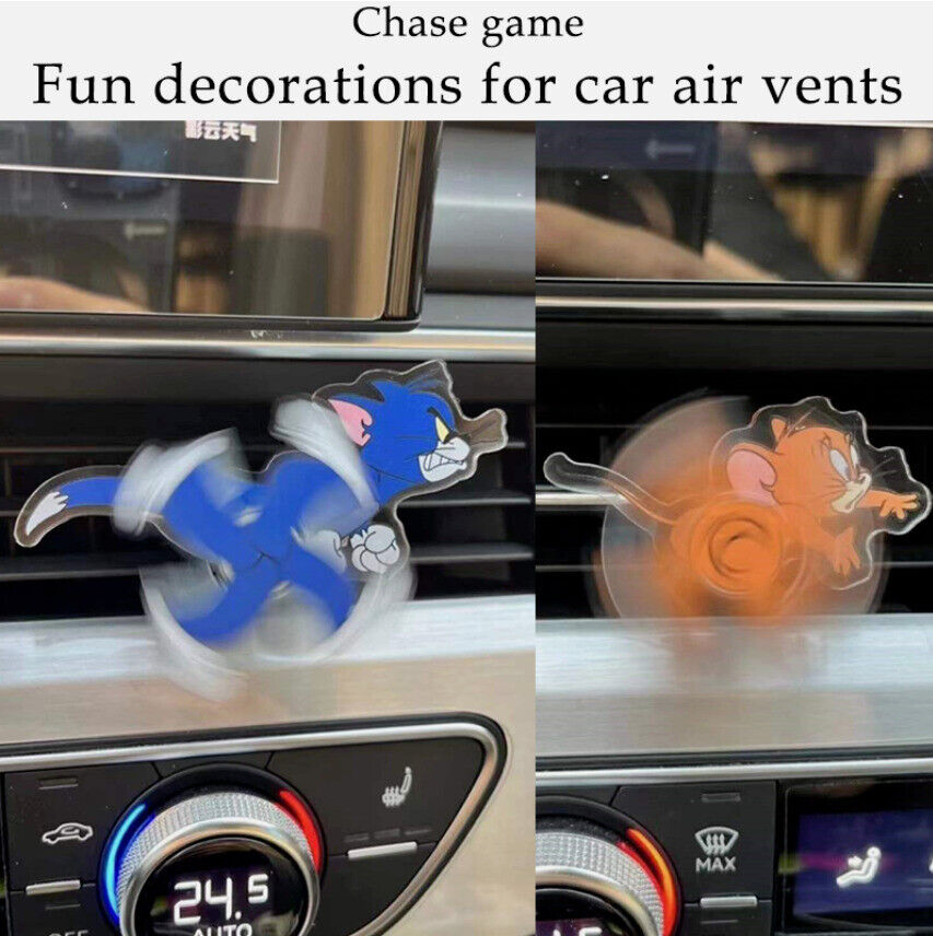 Tom and Jerry Chase Car Air Conditioning Vent Decoration Windmill Cartoon decor*