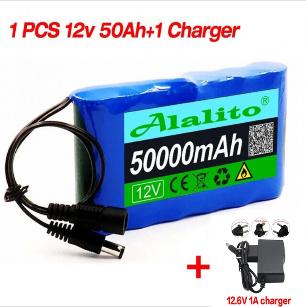 12V 50000mAh 3S2P Li Ion Akku Pack für Überwachungskamera mit Ladegerät - Bild 9 von 10